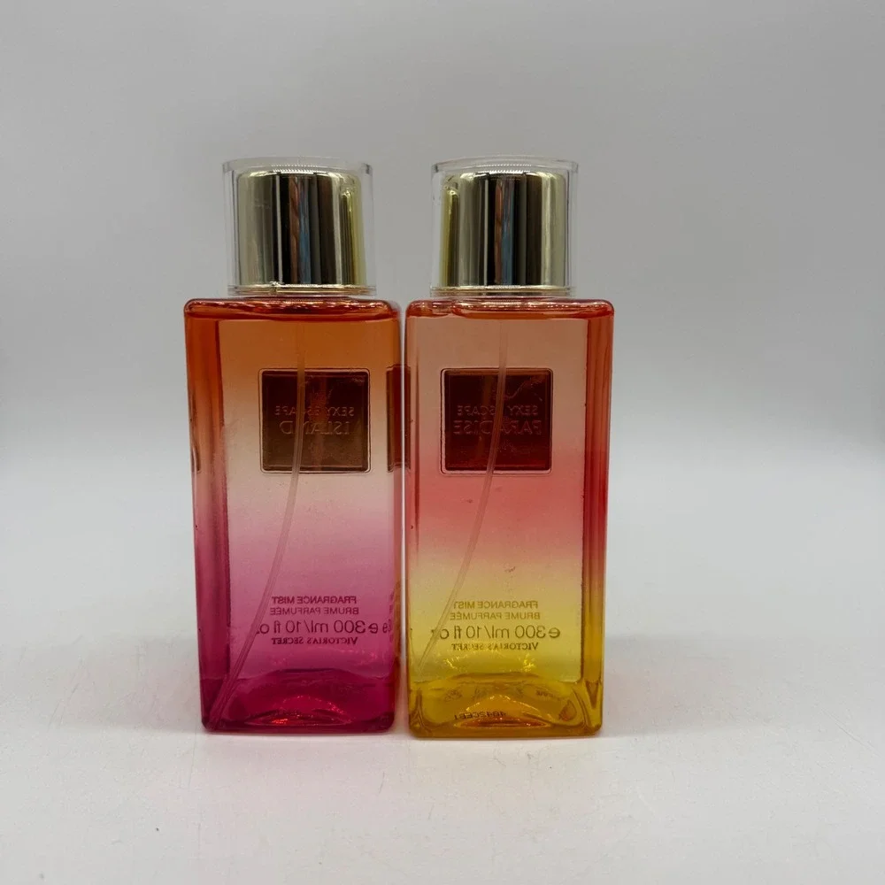 Victoria's Secret Fragrance Mist Sexy Escape Island & Paradise 10oz Lot of 2 New